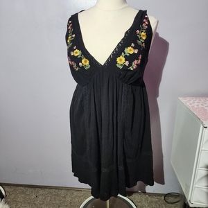 Forever 21 floral deep v neck sleeveless dress plus size 2x